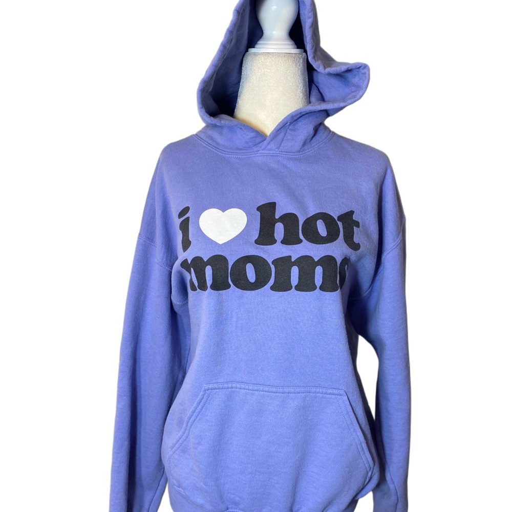 Danny Duncan light purple I love hot moms hoodie Unisex size medium preloved